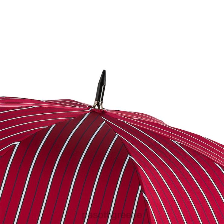 ομπρέλα | PASOTTI 145 bruce-3 p - μεγάλη ριγέ ομπρέλα δερμάτινη λαβή 2N6B8140 άνδρες